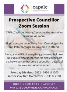 CAPALC Prospective Councillors Zoom Sessions in March