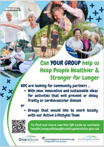 Can your Group Help Staying Healthy and Stronger for Longer